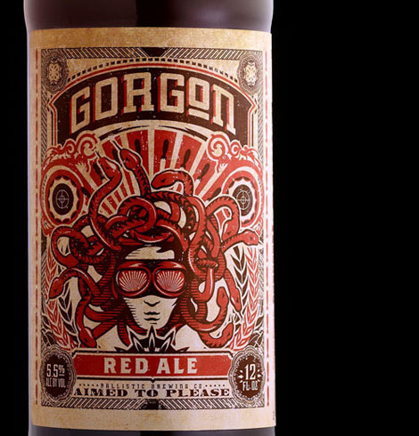 Ballistic Brewing Gorgon Red Ale #packaging #beer #label #bottle