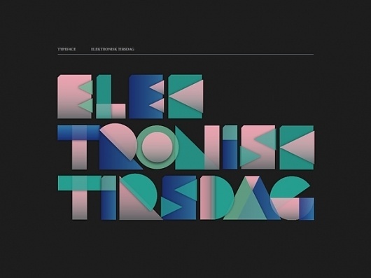 Elektronisk Tirsdag on Typography Served #typography