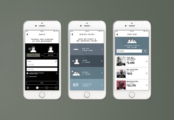 Movember App | Atollon