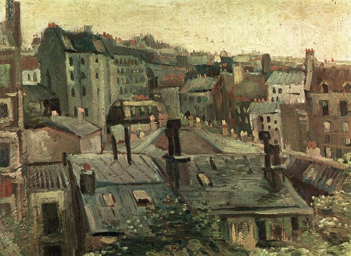 Vincent van Gogh, View over the Rooftops of Paris, 1886