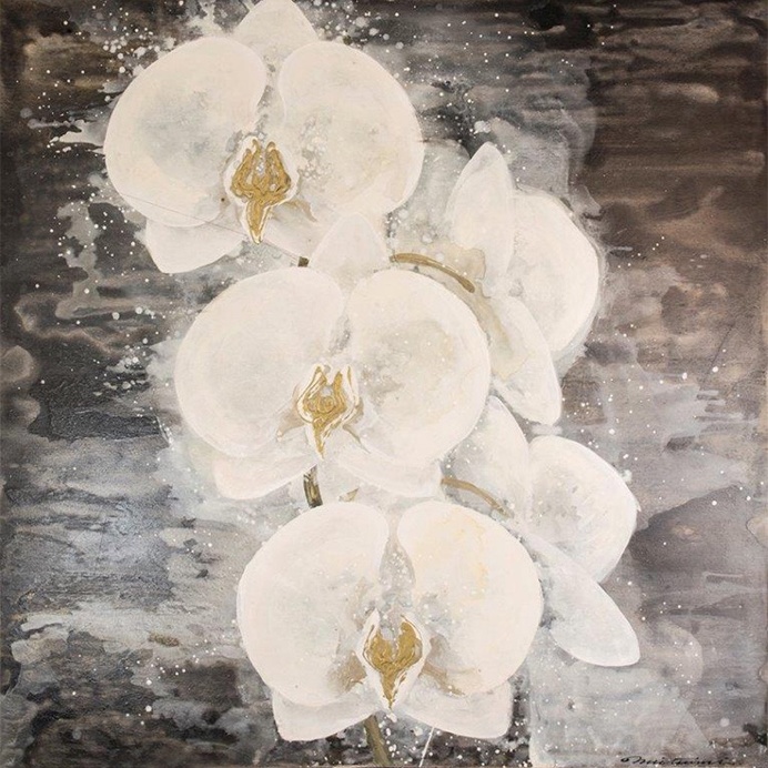 Floral Wall Art - 'Orchid' 61cm x 61cm