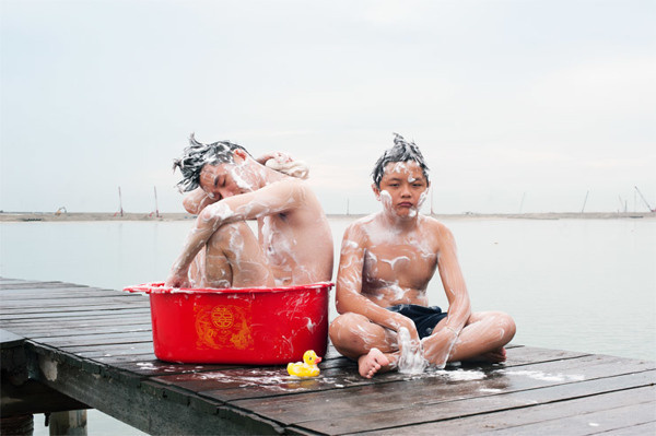 Self-Portraits on Behance #shower #town #photography #china #kids #childs