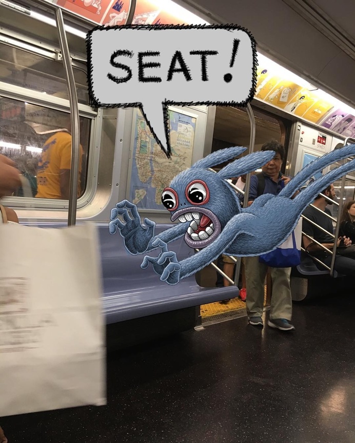 NYC Subway Doodles by Ben Rubin