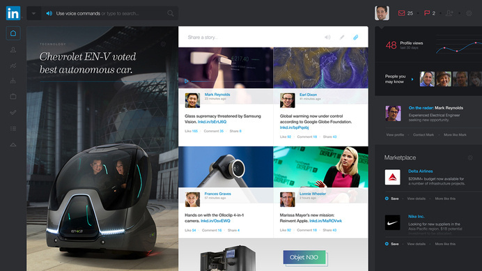 LinkedIn Redesign Concept by Avenue Studio #layout