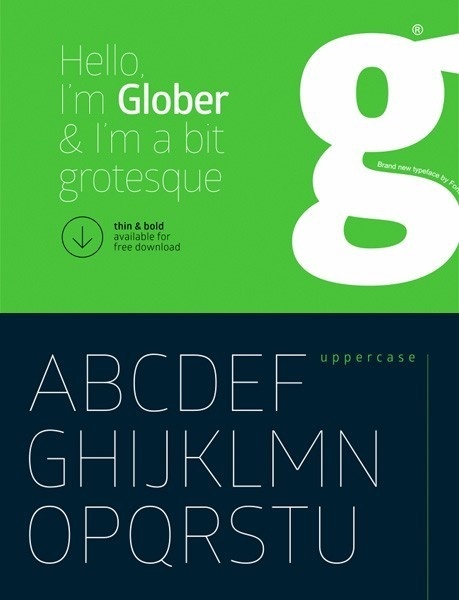 free fonts 2014 Glober #fonts