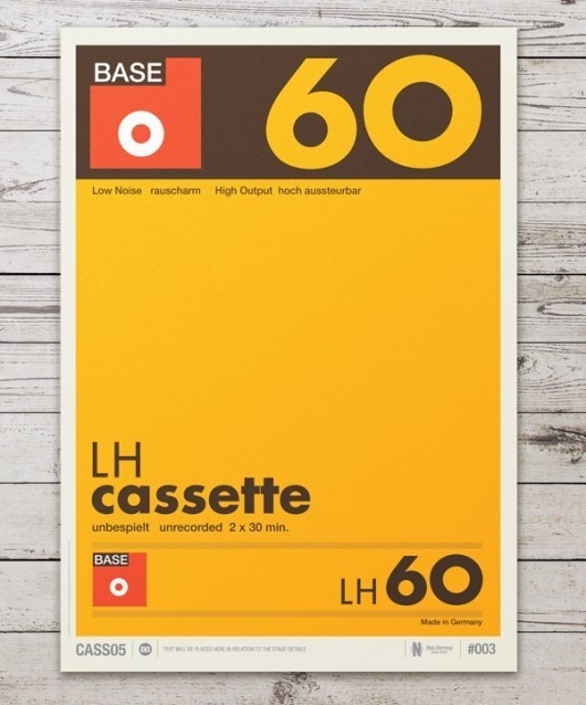 Audio Cassette Posters by Neil Stevens