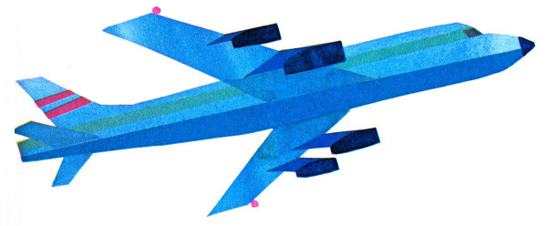 newhousebooks:Airplane, from Seven Is Magic, 1969 #illustration #style #texture