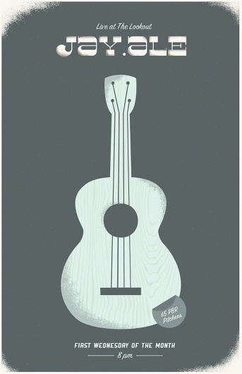 Jay.ale Concert Poster - Portfolio #guitar #acoustic #texture #poster #blue #concert