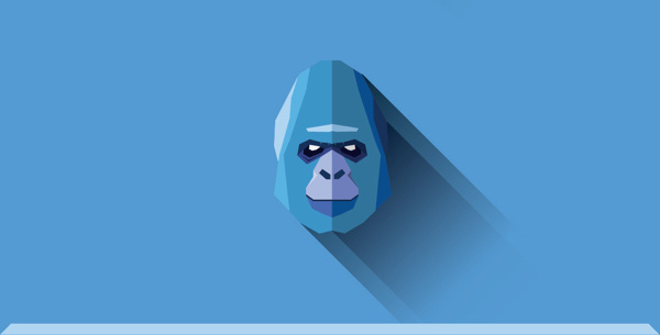 Flat animals | Part one on Behance #gorilla