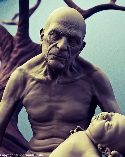 Krishnamurti Martins Costa aka Antropus www.graphic-inspiration.com picture on VisualizeUs #dynamic #old #child #clay #man