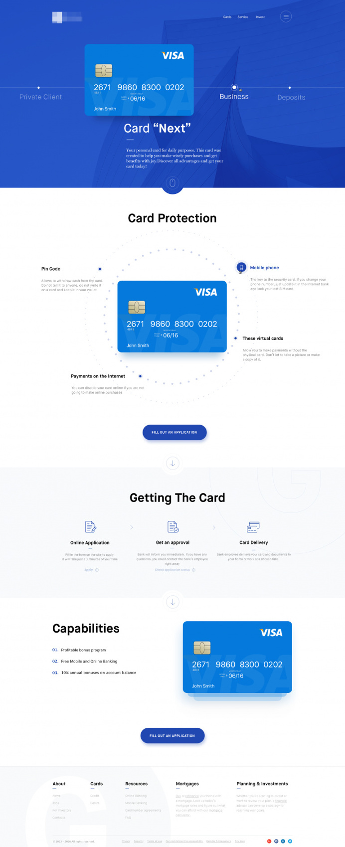 Financial landing Page