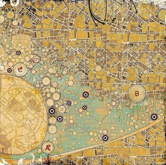 Settlements and City Strategies on the Behance Network #urban #city #map #grid #grunge