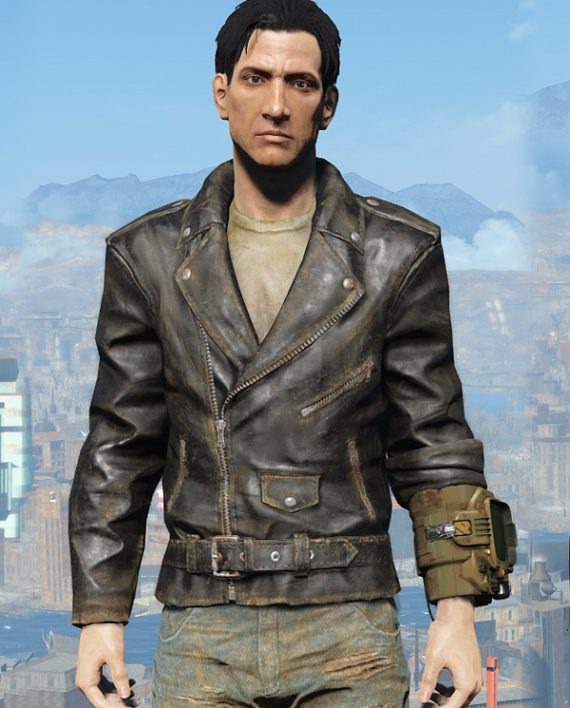 Fallout 4 Atom Cats Biker Black Leather Jacket