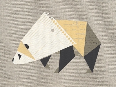 Dribbble - Paper Panda by Ross Bruggink