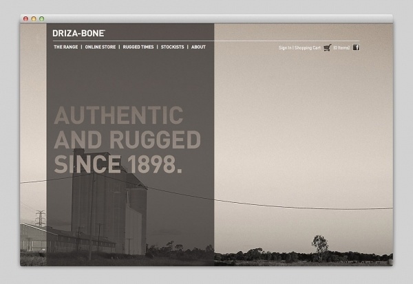 Websites We Love — Driza-Bone #site #design #web