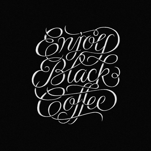Typeverything.comEnjoy Black Coffee by Simon Ã…lander #lettering