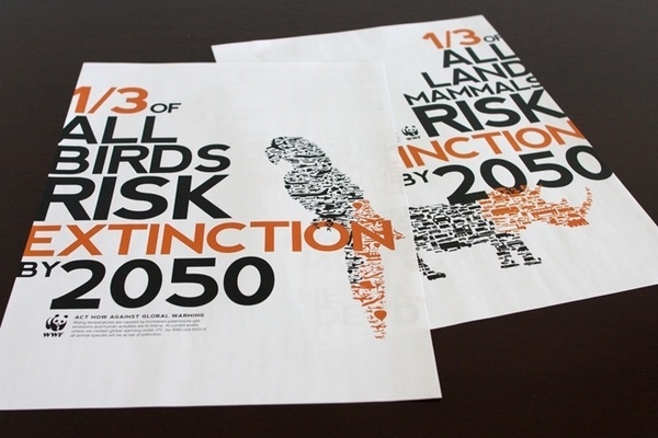 WWF - Climate Change Poster / Publication on the Behance Network #wwf #nonprofit #typography