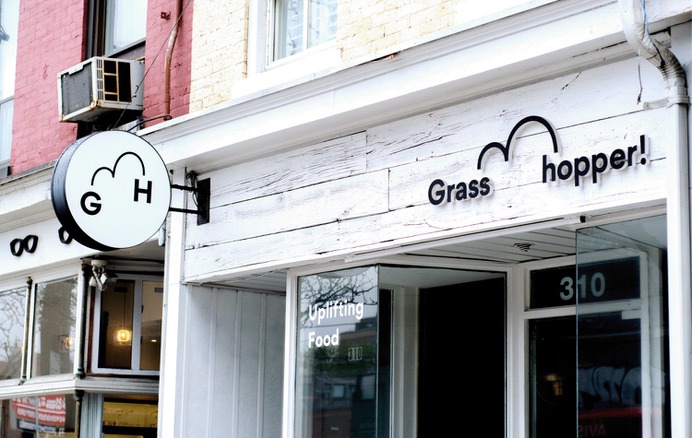 Exterior Signage for Plant-based restaurant Grasshopper