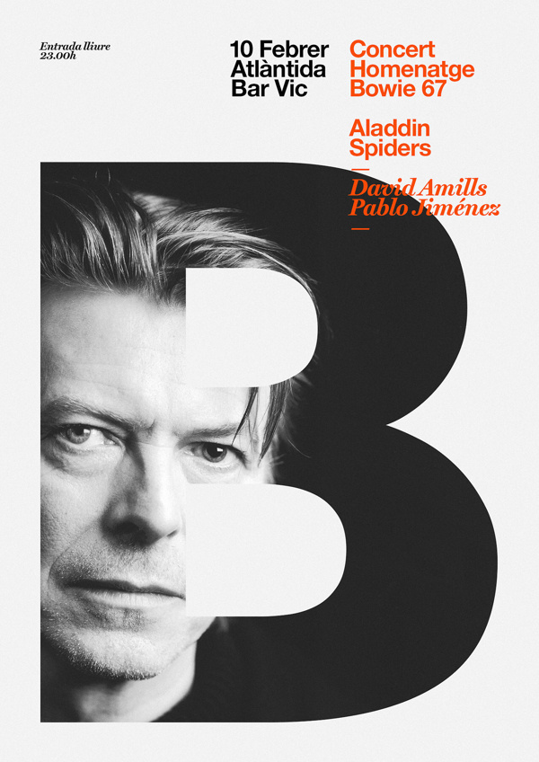 David Bowie tribute concert on Behance #inspiration #poster #typography