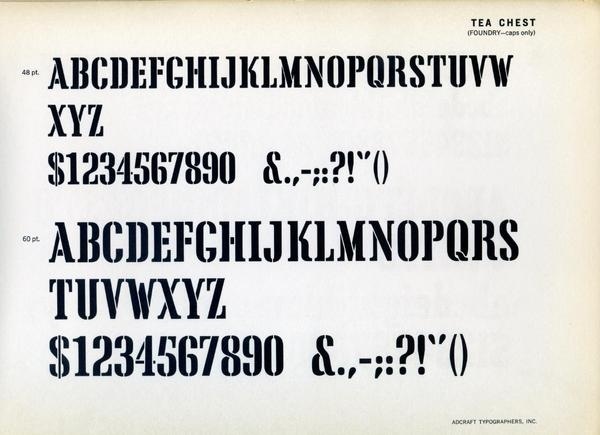 Tea Chest type specimen #type #specimen #typography