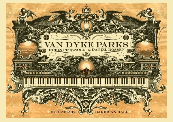 GigPosters.com - Van Dyke Parks - Robin Pecknold - Daniel Rossen #music #illustration #poster