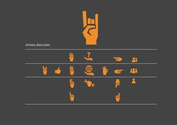 OPTIMUS ALIVE 2011 on the Behance Network #hand #icons