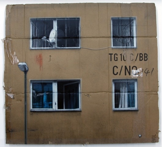 evol3.png 601×545 pixels #cardboard #evol #spraypaint