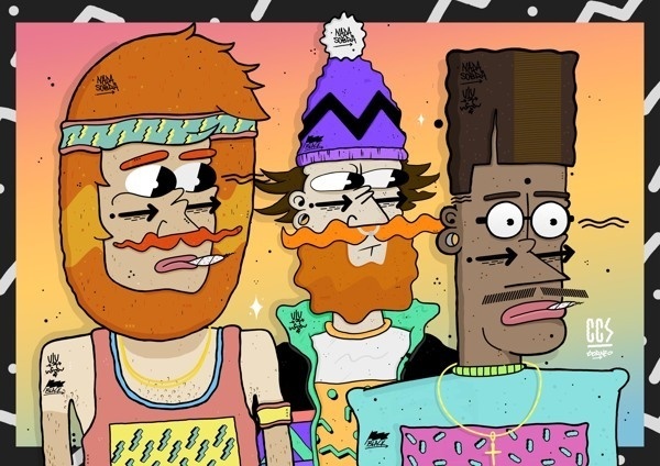 // 90´Style #character #crew #characterdesign #style #barbar