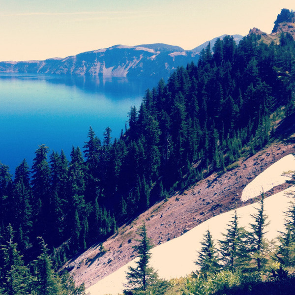 Down the Western Mountains Seeing Fires #forrest #lomo #photography #vintage #lake #saturated