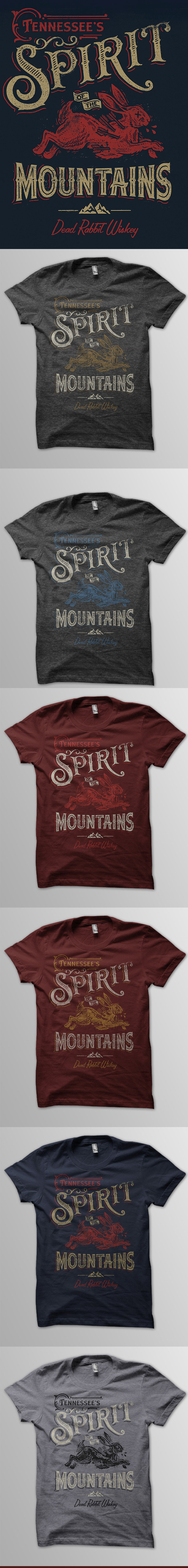 Spirit mountains tee mocks list #type #design #vintage #texture
