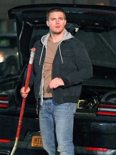 Here is an amazing outfit from a famous movie Teenage Mutant Ninja Turtles 2, Stephen Amell Wore this Awesome Jacket as Casey Jones. Buy Now #stephenamell #tmnt2 #caseyjones #stephenamelljacket #fashion #love #inst #moody #giftforhim