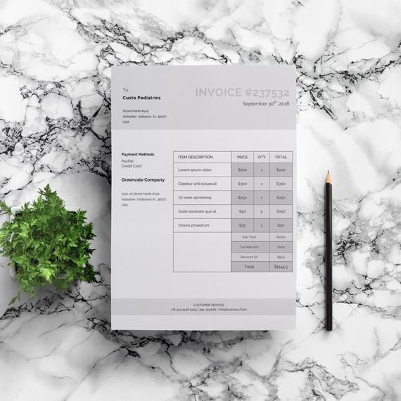 Formal Invoice Template