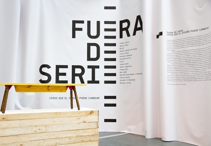 CentroCentro. Madrid / 'Fuera de Serie' exhibition graphics. 2013. Photography: Guillem Ferran. a beautiful and simple execution of designe