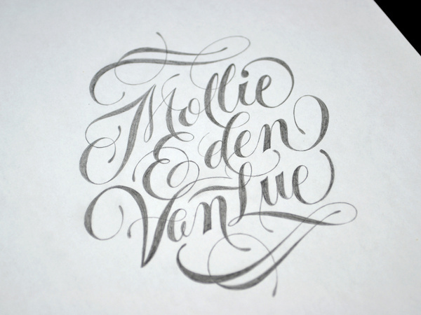 Mollie Eden VanLue #lettering #script #ornate #swashes #hamrick #typography