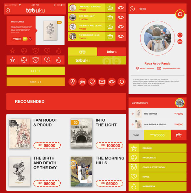 Tobuku Free Mobile Ecommerce UI Kit