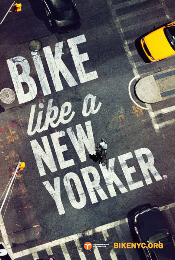 Bike like a New Yorker — Mother New York #cycling #type #nyc #bike #advert