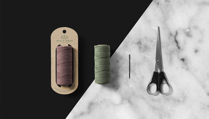 Malik Bros - Tailor Goods branding corporate design by Sebastian Bednarek new minimal beautiful green mindsparkle mag business card cardboar
