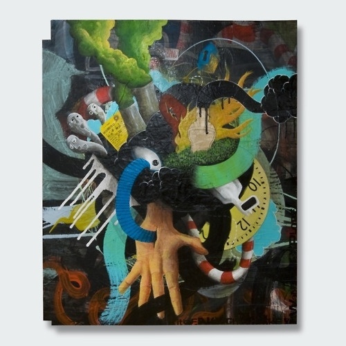 Visual Overload Party #acrylic #medium #color #crazy #painting #art #mixed