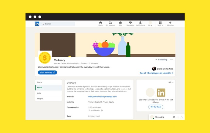 Ordinary LinkedIn Profile