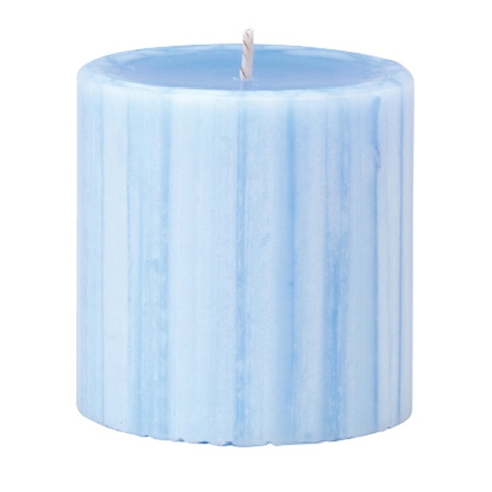 Marbled Pillar Lotus Flower & Topaz Water Scented Candle, 7 x 7 cm
