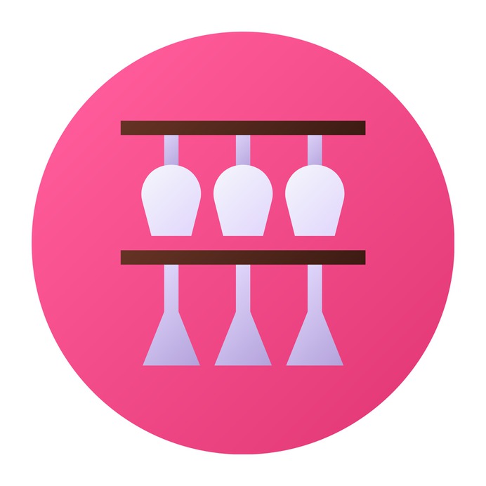 See more icon inspiration related to wine, food and restaurant, pub, shelves, glasses, bottles, alcohol, bar, glass and drink on Flaticon.