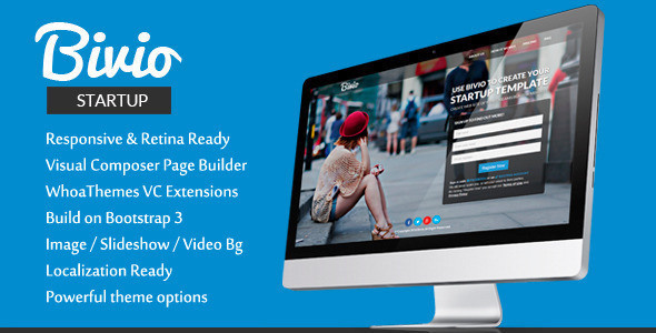 Bivio - Mobile App Landing Page WordPress Theme