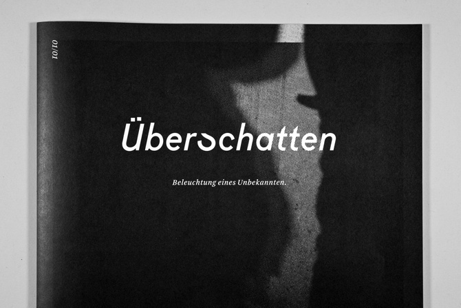 ÜBERSCHATTEN — DIPLOMARBEIT - Sebastian Schichel #white #fugue #black #cover #and #editorial #magazine #typography