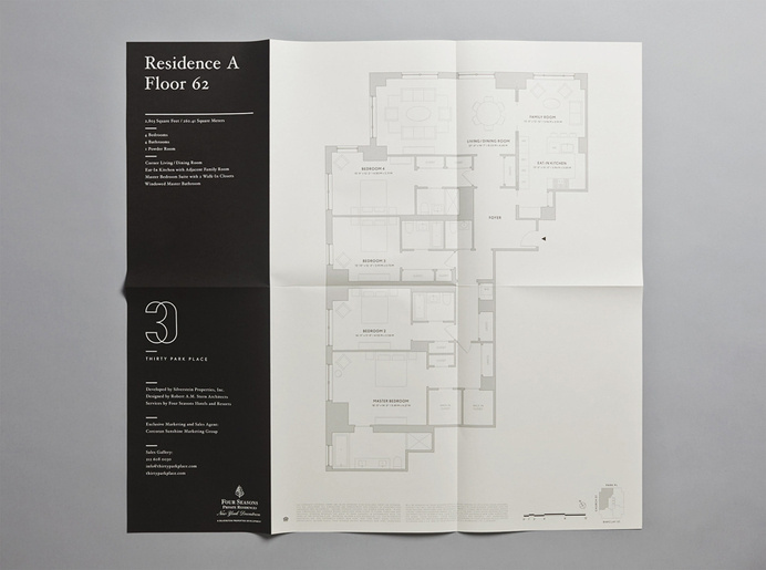 Floor plan for Four Seasons private residence Thirty Park Place designed by Mother #sdf