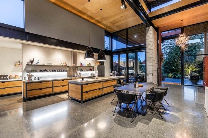 Double Height Living Spaces Add Drama to This Industrial-Style House 6