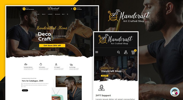 #Handcraft - #Handmade #Gifts, #Art & #Crafts - #Prestashop #Responsive #Theme #eCommerce #Website #Design #Template
