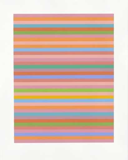 #bridgetriley #roserose Screenprint in colors on Fabriano wove paper