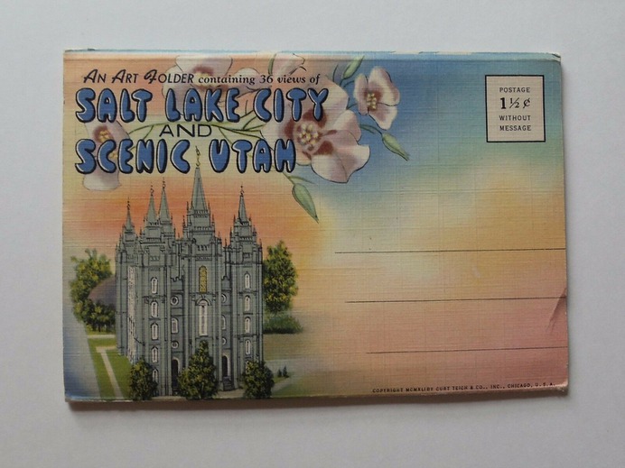 1941 SALT LAKE City Utah Postcard Souvenir Folder Vintage UT Mormon Temple Zion - $7.95 | PicClick