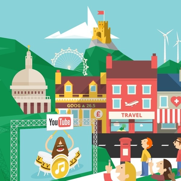 Google UK Business Header Cookie #london #illustration #minimal #geometric