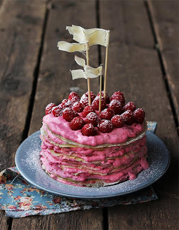 Homemade Raspberry Swedish Pancakes Recipe #cake #pancakes